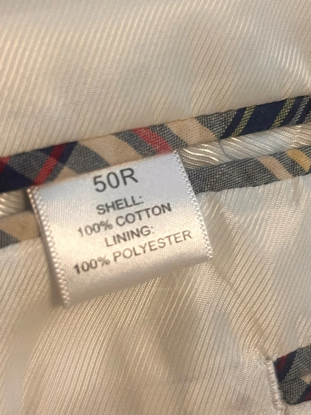 Saddlebred Blue & White Seersucker jacket size 50 R